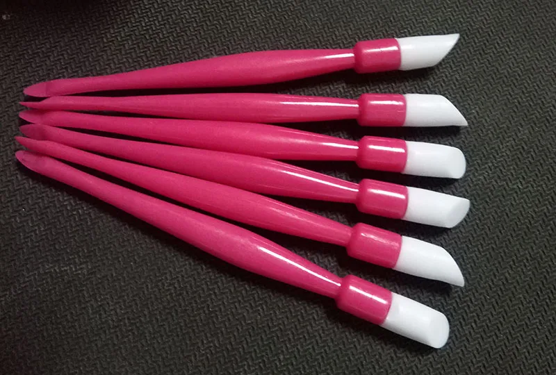 Easy Nail New! 5pcs Nail Cuticle pushers 2used  New color smooth stick,dead skin pushers clearner.wholesale price.