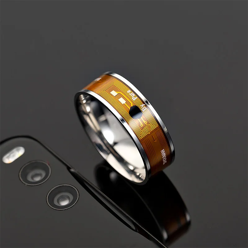 Multifunctional Unisex Stainless Steel NFC Smart Chip Ring Intelligent Ring Couple Finger Digital Rings Jewelry Accessories