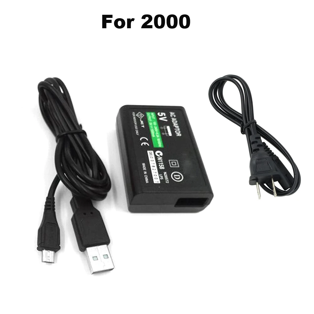 100pcs wholesale USB Data Cable AC Power Supply Adapter Convert Charger For Sony for PS Vita for PSV 2000 US Plug