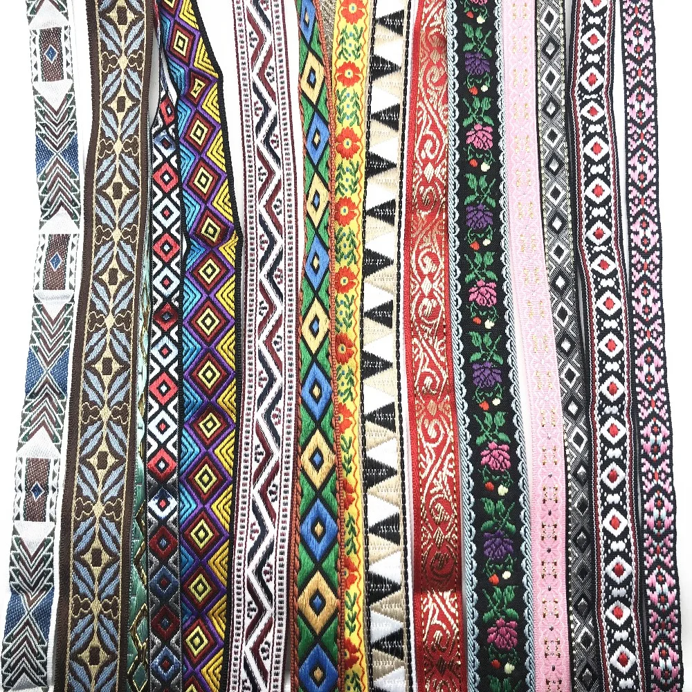 10Yards Random Style Decoration Pet Collars Geometric Jacquard Ribbon Wedding Party Accessories Trim