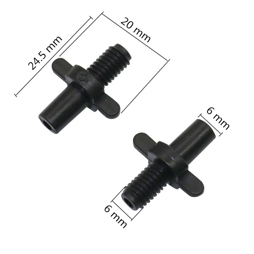 100 pcs 6 mm Straight Male Thread Connector Spray Nozzle Conectors Agriculture Garden Irrigation Greenhouse Pipe Accessories