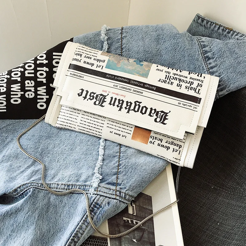 

Newspaper envelope bags for women fashion new clutch ladies small crossbody bags new female shoulder bag hand bag