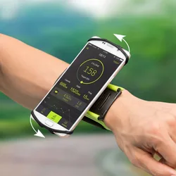 Szblaze rotatable profissional correndo saco banda de pulso braço celular titular acessórios bolso esporte para ginásio fitness jogging