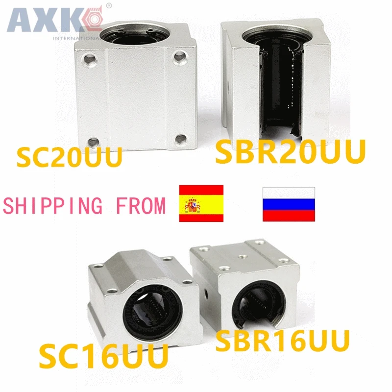 SC20UU SCS16UU SBR20UU SBR16UU 20mm 16mm linear ball bearing slide unit 20mm linear bearing block for CNC Router linear slide