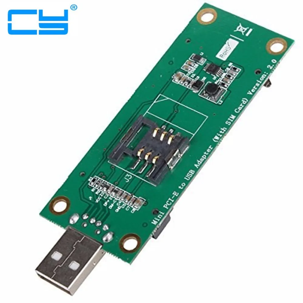 

Mini PCI-Express pcie pci express PCI-E Wireless WWAN to USB Adapter Card with SIM Card Slot Module Testing Tools