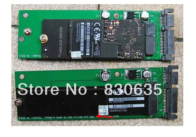2012 collegare per SSD Riser carD adapter A1425 A1398 MC975 MC976 MD212 MD213 ME662 ME664 ME665 A1465 A1466 MD223 MD224 MD231 MD