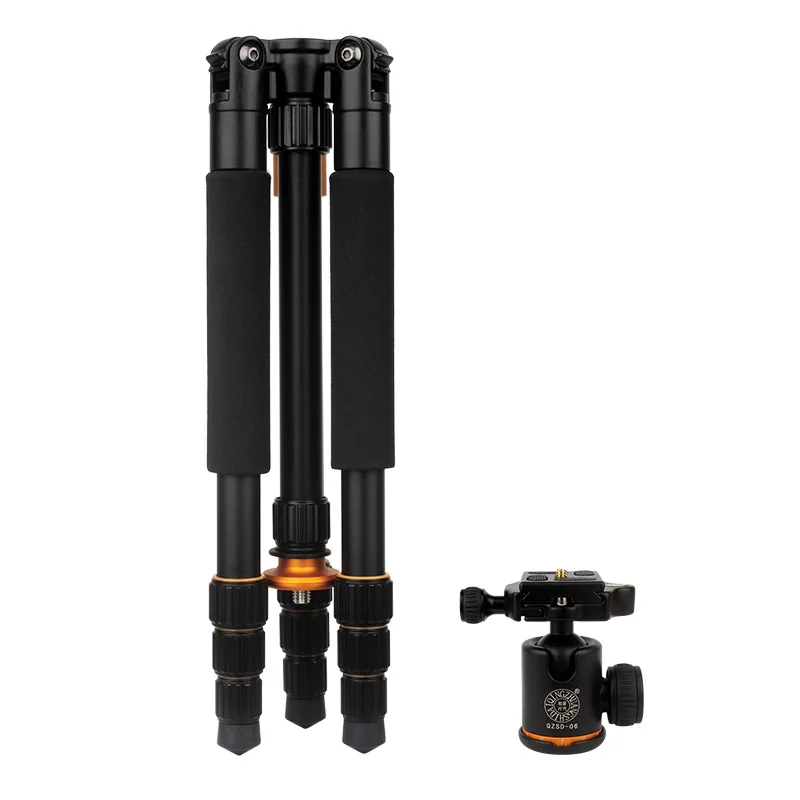 QZSD Q999s Portable Pro  Aluminum alloy Tripod Monopod & Ball Head Compact Travel for DSLR Camera Hot