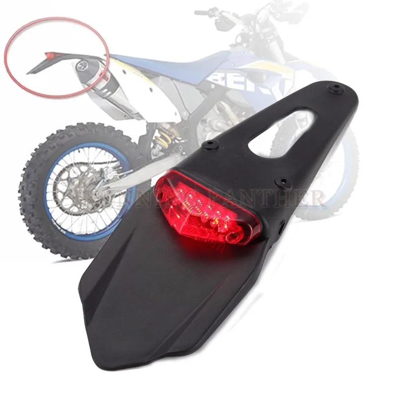 

red Motorcycle LED Tail Light&Rear Fender Stop Enduro taillight MX Trail Supermoto FOR CR EXC WRF 250 400 426 450