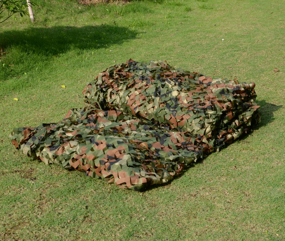 

2 X 4M Military Camouflage Net Woodlands Leaves Camo Cover For Camping Hunting