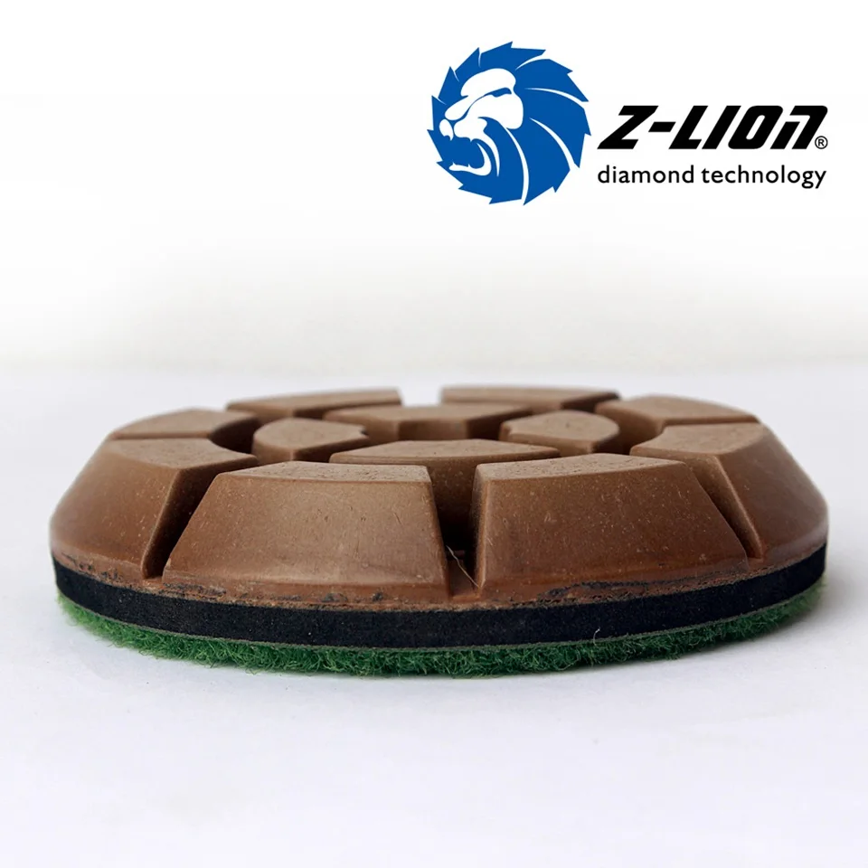 Z-LION 7 Pcs/Lot 3 Inch Diamond Concrete Polishing Pads Thickness 10MM Floor Sanding Disc For Stone Concrete Floor