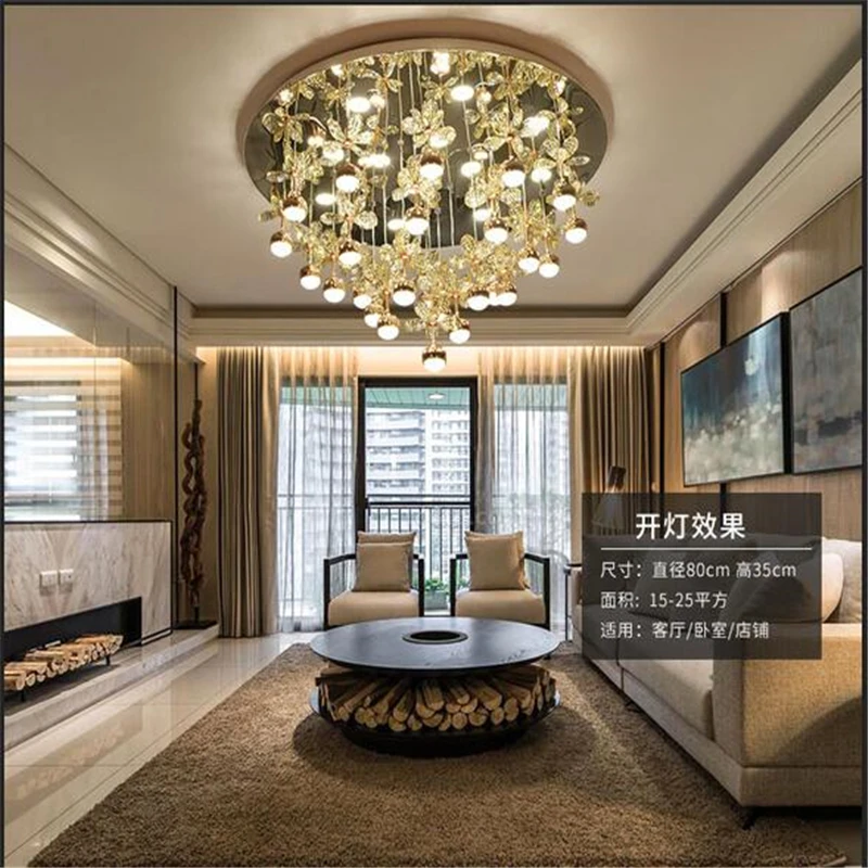 led ceiling lights round crystal lamp K9 modern simple bedroom room lamps living room ceiling lamp wedding room lamp TA9157B