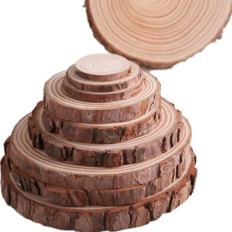 Crude Wooden Coasters Coffee Tea Cup Mat Holder Pad Natural Tree annual ring wood slice drink coasters Table Mat home decor 1pc