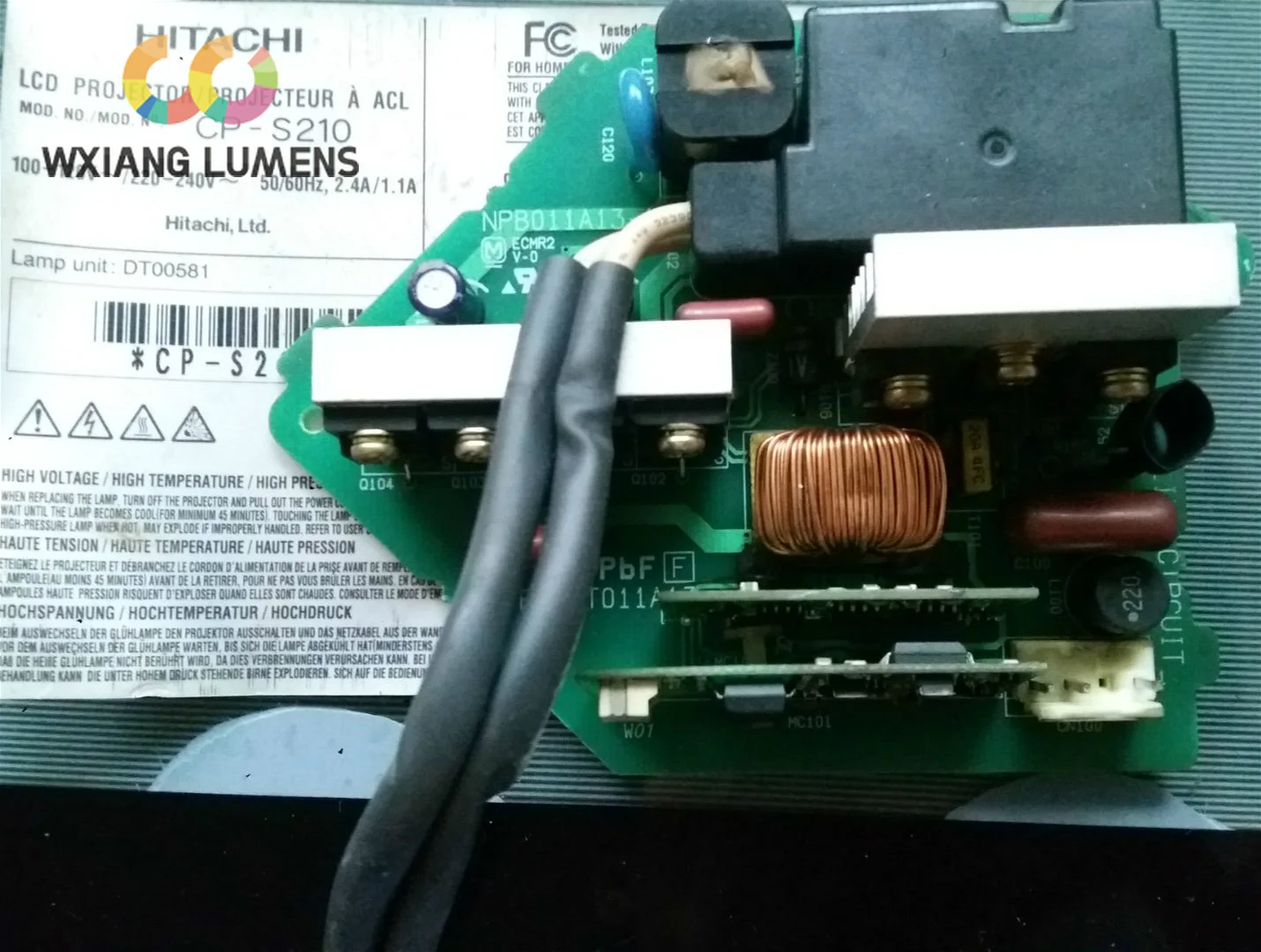 

Projector Main Power Supply Board Fit for Hitachi CP-S210 NPB011A13-1A EUBHT011A13