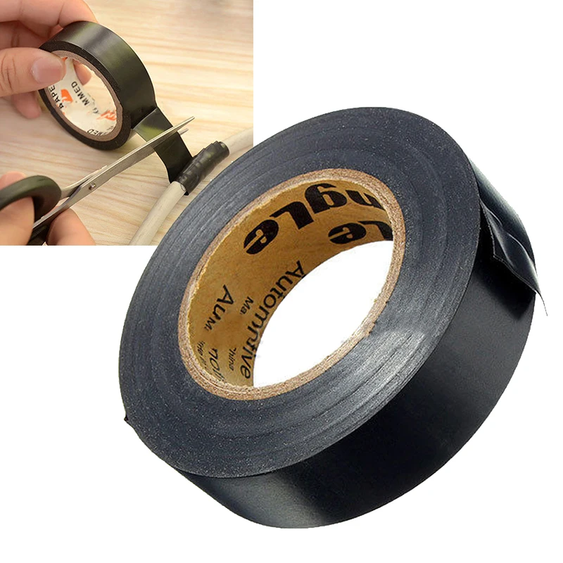 1 Roll  25m Black PVC Electrical Flame Retardent Insulation Adhesive Tape