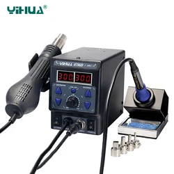 YIHUA 8786D New Upgrade 2 in 1 Soldering Station SMD Hot Air Rework Anti-static Thermostatic Soldering Iron Desoldering Stations