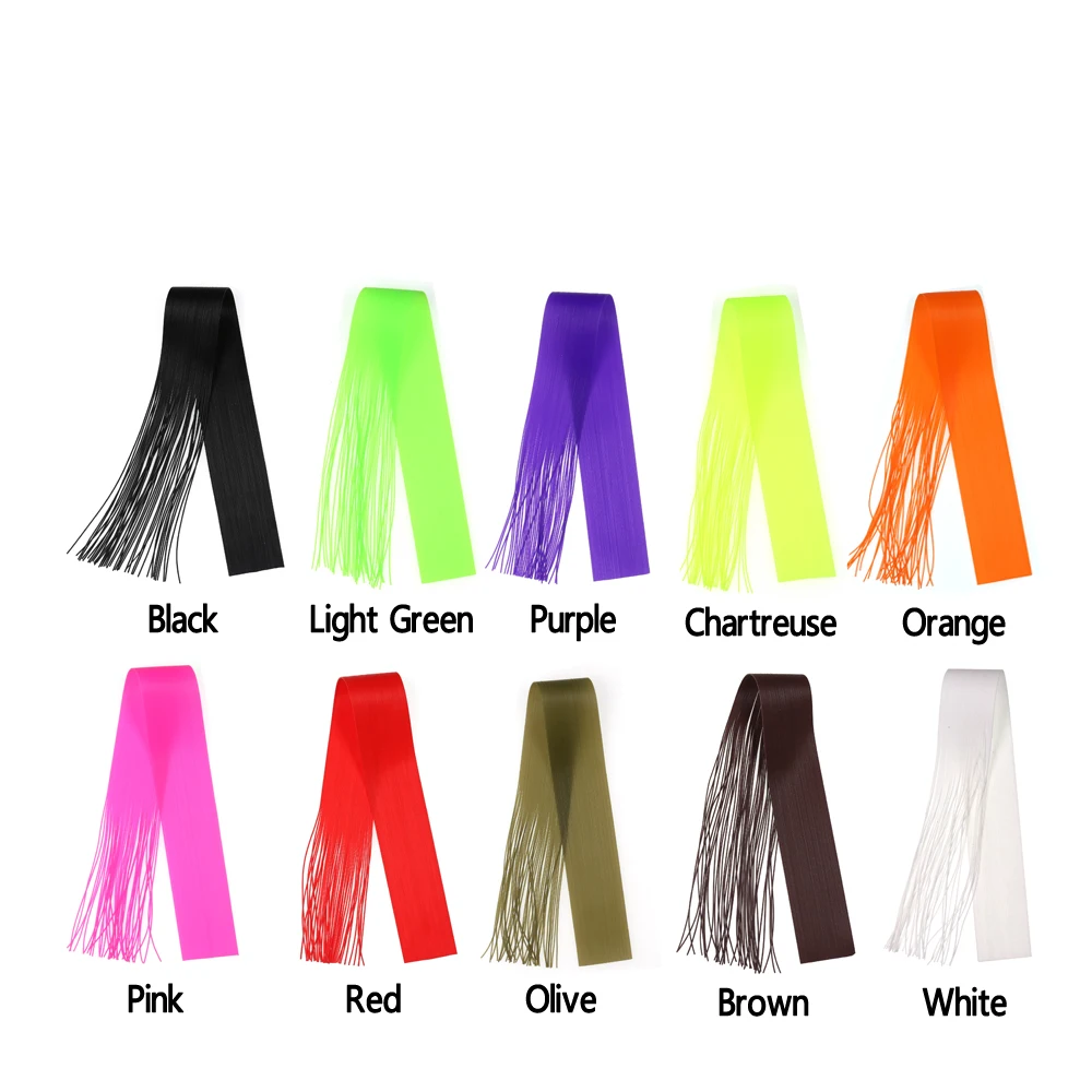 30CM Length 40 Strands/Piece Micro Silicone Rubber Skirts for Soft Worm Trout Fly Legs Fishing Jig Lure Skirts