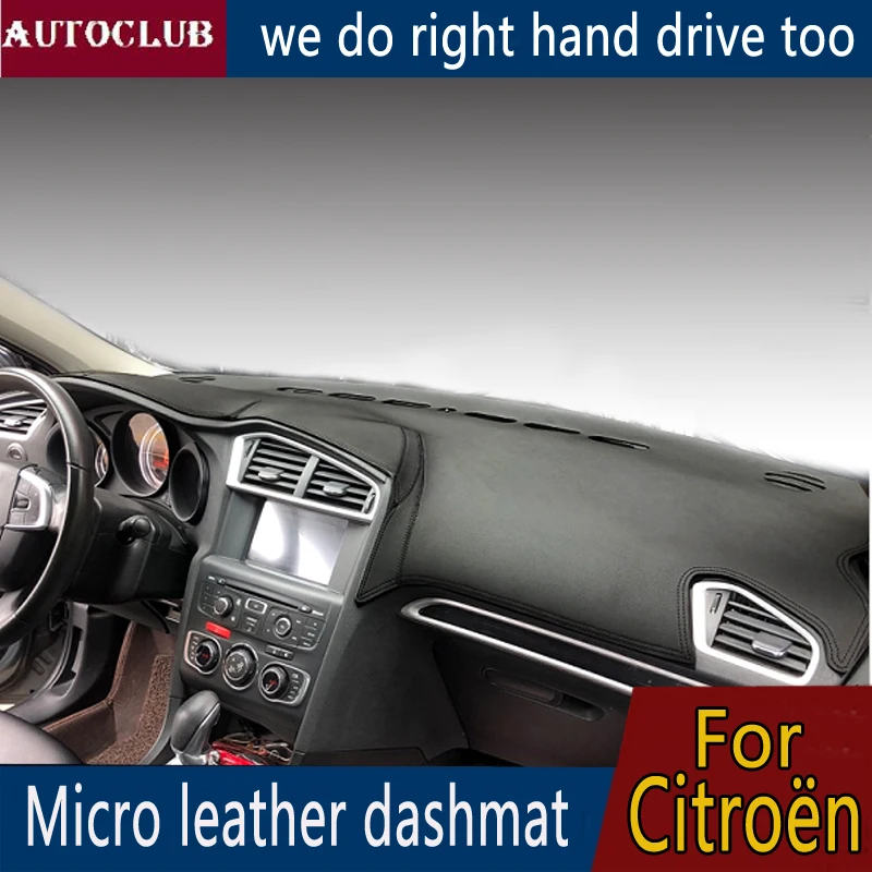 

For Citroen C2 C4L C5 C-Elysee C-Triomphe DS 4S DS 6 DS 5LS Leather Dashmat Dashboard Cover Pad Dash Mat Sun Shade Carpet Custom