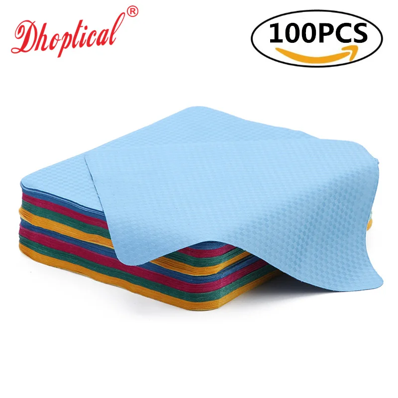 100Pcs Lens Cleaning Cloth For Eyeglasses And Camera 15cm*18Cm Welcome OEM By Dhoptical