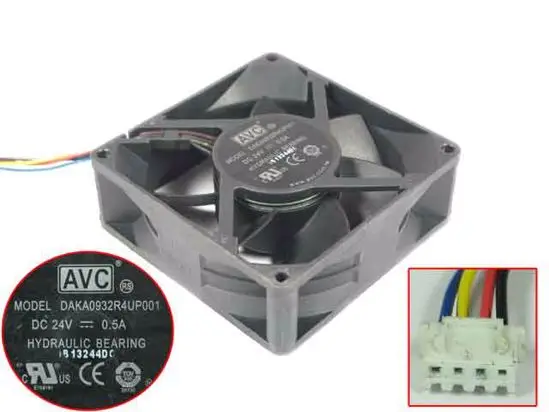 

AVC DAKA0932R4UP001 DC 24V 0.5A 92x92x32mm 4-wire Server Cooling Fan