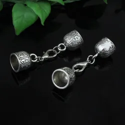 Fit 10mm Cord Fashion Zinc Alloy Cord End Caps Set  for Necklace Bracelet Connectors Clasp Total Length:55mm  10sets/lot  K05218