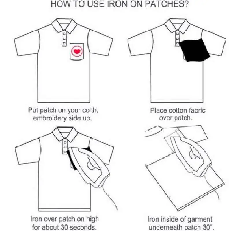 Prajna DIY Embroidered Patches For Clothing Sewing Zipper Patch Iron On Patches On Clothes Parches Rock  Badge Jeans Backpack E