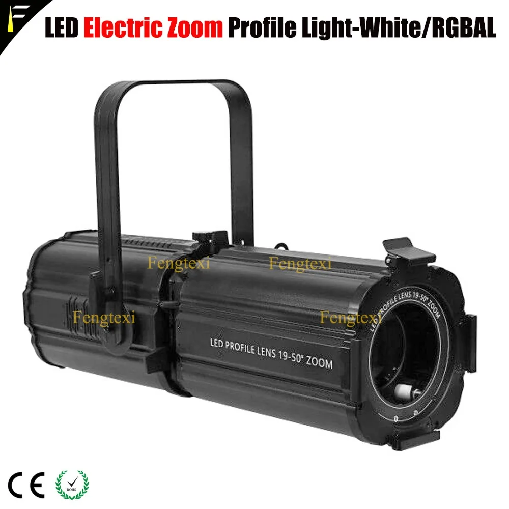 COB LED 200W RDM Zoom Profile Theater Light RGBAL/ Cold White/Warm White 19-50 Degree Auto Zoom Profile Spot Light for Concert