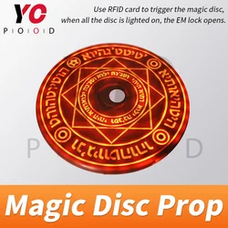 YOPOOD Magic Disc Prop Escape Room Real Life game use RFID card to trigger magic array be bright gradually 1987 Superb props