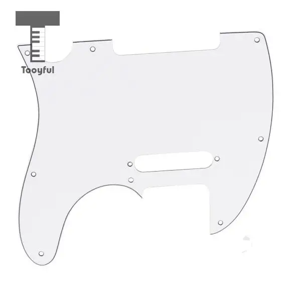 Tooyful High Quality White 3 Ply PVC Electric Guitar Pickguard for Telecaster Strat Style Replacement Electric Guitar Wholesales