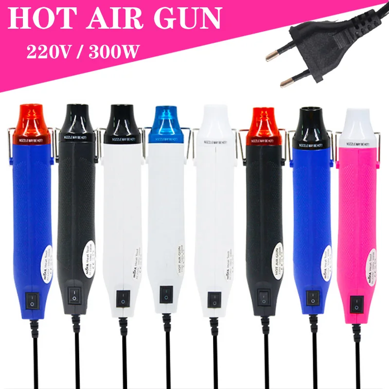 heat gun New 6 colours Voltage 220V hot air gun Rated power 300W Multifunctional Hot Air Setting Tool