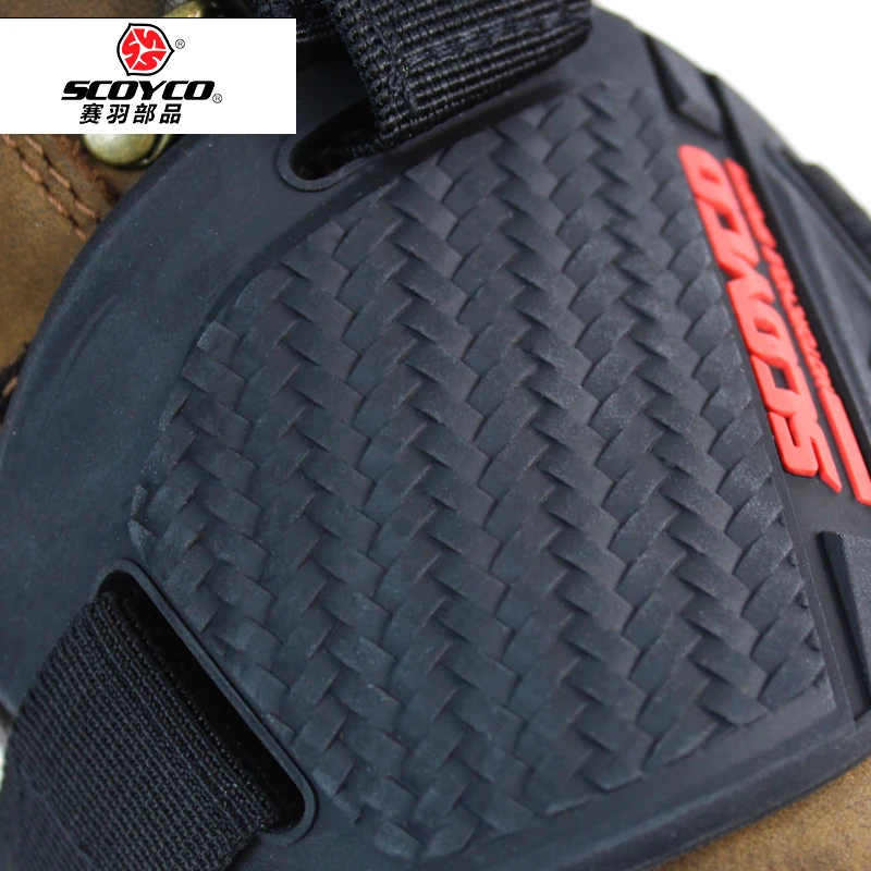 Scoyco Motorcycle Racing Shift Pad Motociclismo Shoes Scuff Mark Protector Motocross Boots Anti slip Cover Shifter Guards