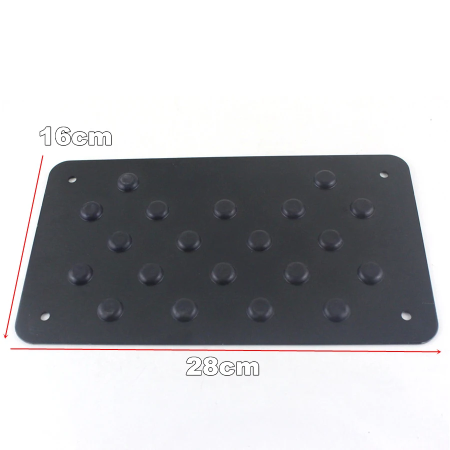 Car Aluminum alloy Black Non-slip Carpet pedal Floor Mat Floor Mat Pedal Rubber Heel Plate Car Accessories Styling