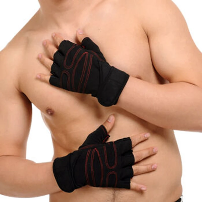 M-XL Gym Gloves Heavyweight Sports Exercise Weight Lifting Gloves Body Building Training Sport Fitness Gloves