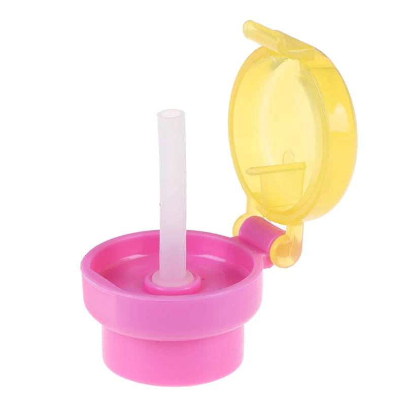 Portable Tidak Ada Tumpahan Tersedak Air Botol Gelas Adaptor Cap dengan Tabung Minum Jerami untuk Bayi Bayi Anak Mudah Kebersihan Minum feeder