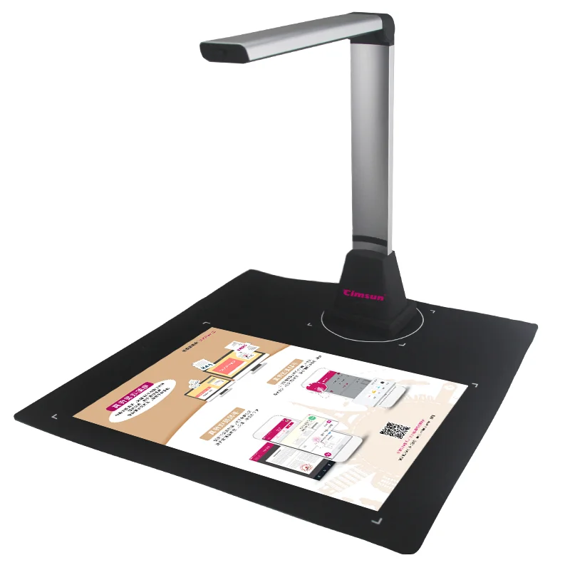 Scanner Q580 Book & Document Camera CimFAX, 5 Mega-pixel, Soft Base, Capture Size A4, English Software, for Office, Teaching