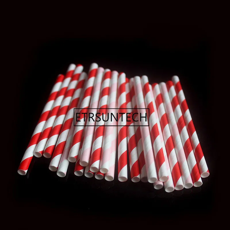 Stripe Paper Straw For Children Wedding Birthday Party Drinking Straws Thick Straws for Milkshakes Juice Drinks