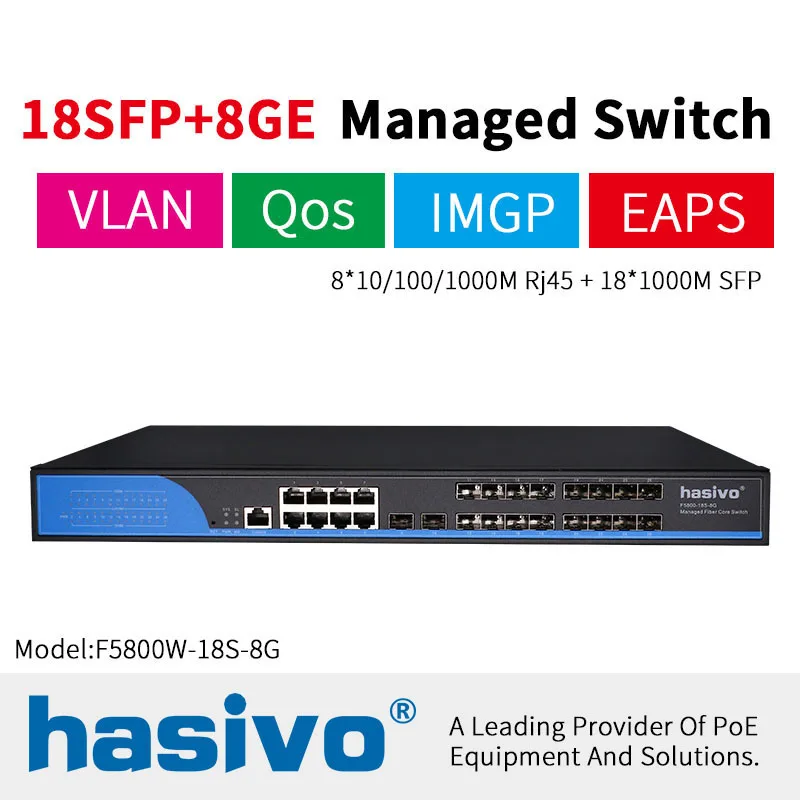 16SFP 8GE fiber Managed switch ethernet switch gigabit 16 port SFP 8 Port 1000M RJ45 10SFP 8GE Management Ethernet Switch