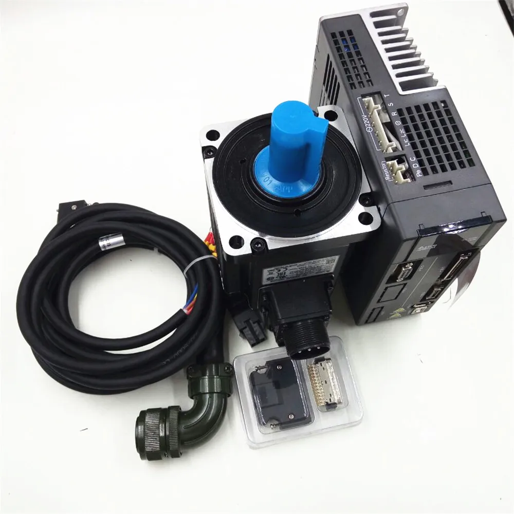 

Delta ECMA-C11010RS + ASD-A2-1021-L CNC AC Servo Motor Drive Controller kit 220v 1KW 3.18NM 7.3A 100mm with 3M Cable