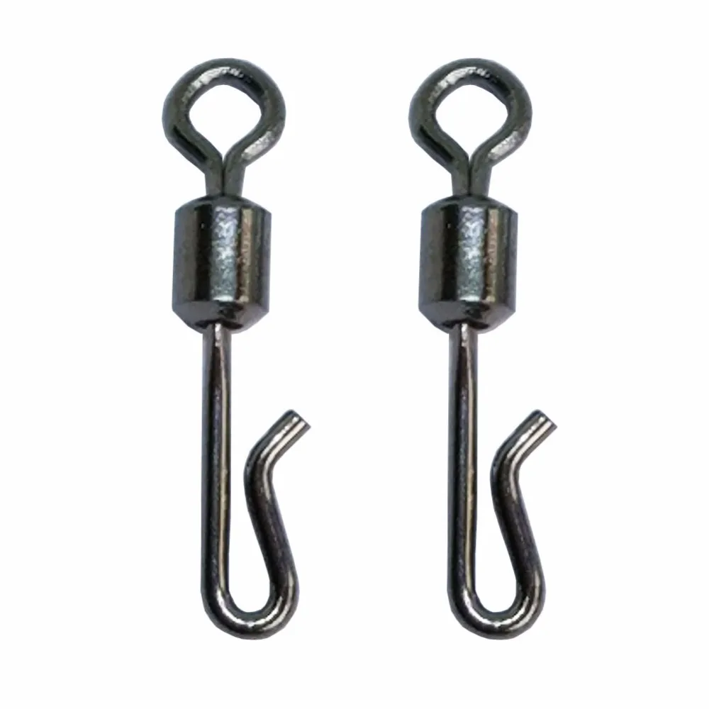 20pcs/lot Quick Change Fishing Connector Fishing Swivels Stainless Steel Saltwater Carp Fishing Tackle pesca Emerillones