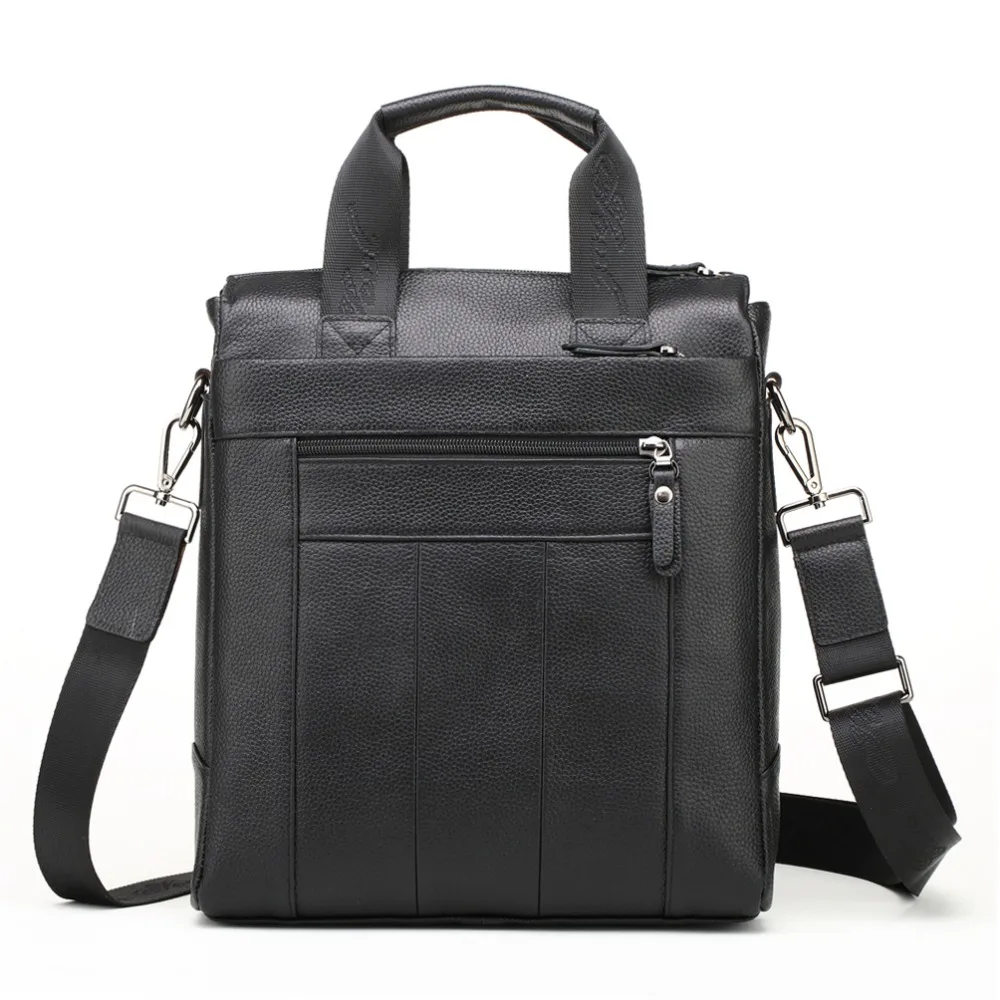 CHEER SOUL Genuine Leather Shoulder Bag Men Business Briefcase Documents Laptop Bag Male Crossbody Messenger Bags Office Handbag