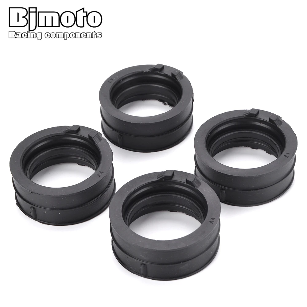 4PCS Motorcycle Manifold Intake Carburetor Rubber Connector Adapter For Yamaha FZR1000 ZF750R YZF750 YZF1000R Thunderace YZF1000