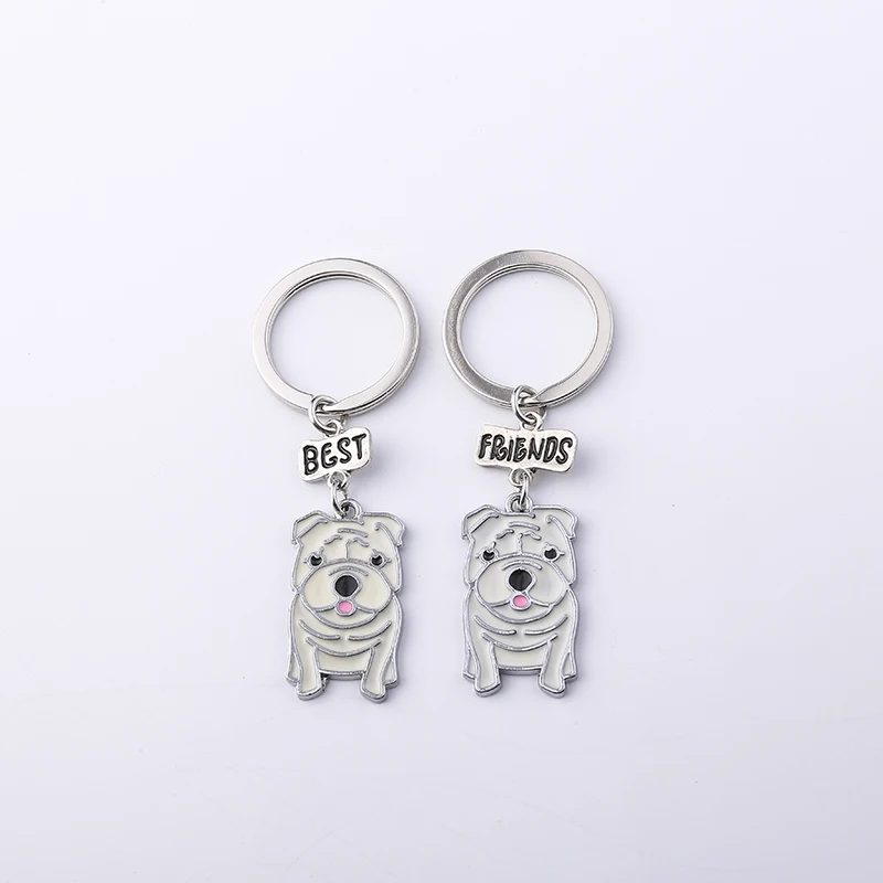 Keychain Dog Keychain Lovers Best Friends Gift Cute Schnauzer Dog Key Ring Animal Heart Key Ring Jewelry Car Key Gift Bag Charm