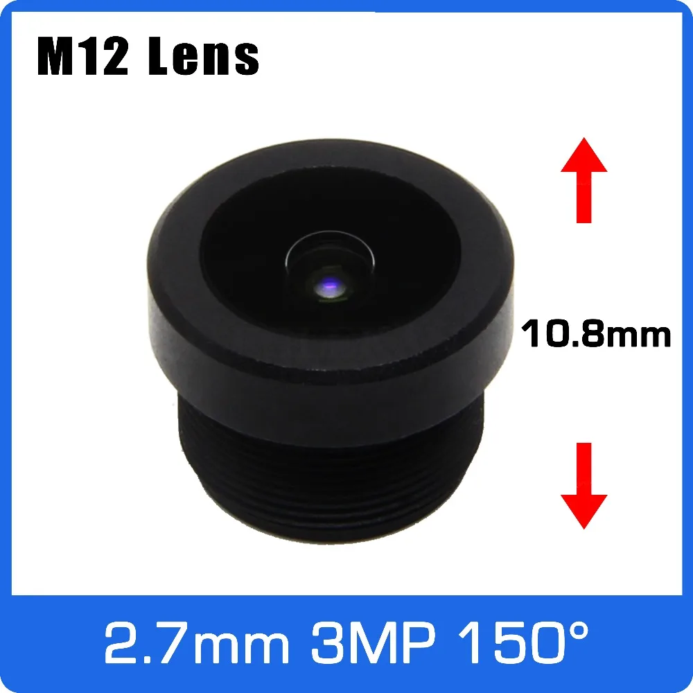 

3Megapixel 2.7mm CCTV Short Length Lens 150 Degree Wide Angle For SONY IMX323 WIFI Camera/Car Driving Recorder/Video Doorbell