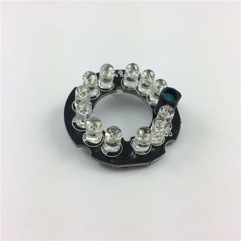 90 Degree Bulb,Infrared 12 x 5 IR LED board for Dome CCTV Cameras night vision,(Small F18-F38mm)