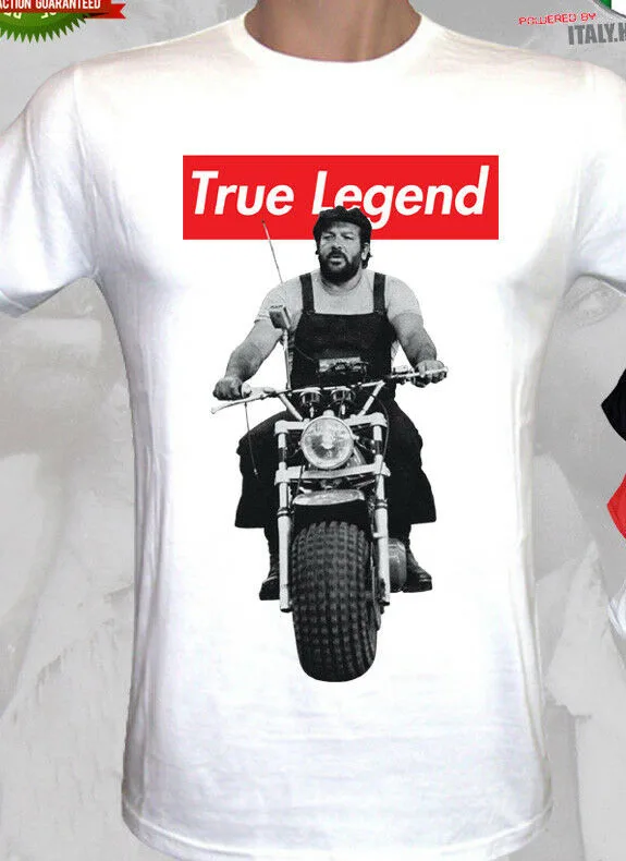 T-Shirt True Legend Bud Spencer Terence Hill Movie Tribute 2019 Short Sleeve Cotton Man Clothing Tops Homme Basic T Shirt