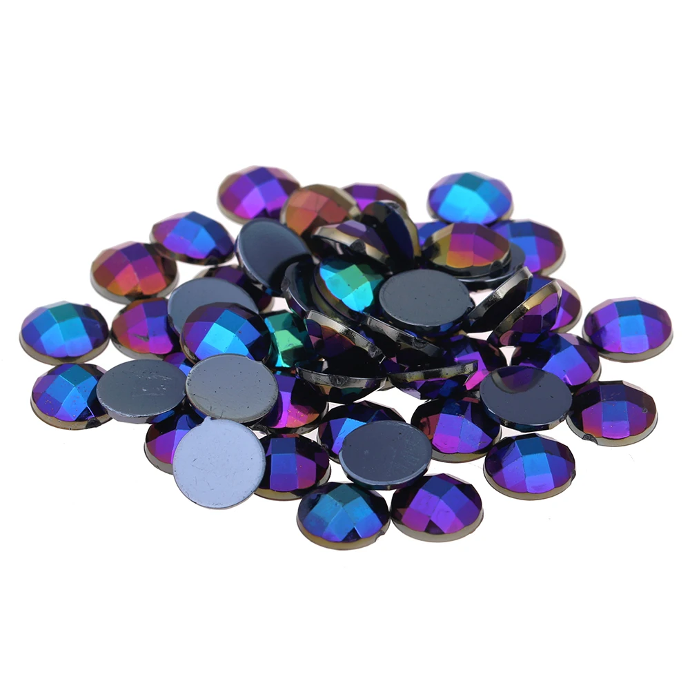 

Craft Art Decorations 8mm 50pcs Acrylic Flatback Round Earth Facets AB colors Acrylic Rhinestone Strass High Shine Beads