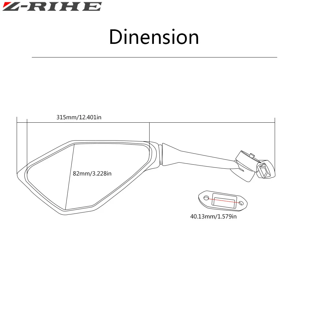 Motorfiets Spiegel Zwart Moto Achteruitkijkspiegel Side Spiegel Voor Yamaha YZF600 Yzf R1 R6 R3 R125 R25 R15 2003 2004 2005 2006 2007 2008 2009