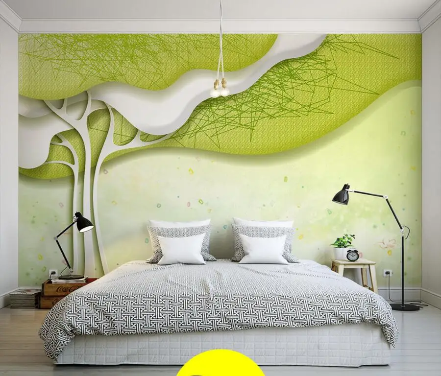 

Custom Modern contracted 3D abstract tree wallpaper papel de parede,living room sofa TV wall children bedroom large murals