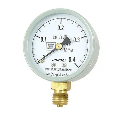 Y60 Dial 0-0.1/0.16/0.25/0.4/0.6/1/1.6/2.5/4/6/10/11/25/40/60MPa M14*1.5mm Pneumatic Air Gas Pressure Gauge Manometer -0.1~2.4