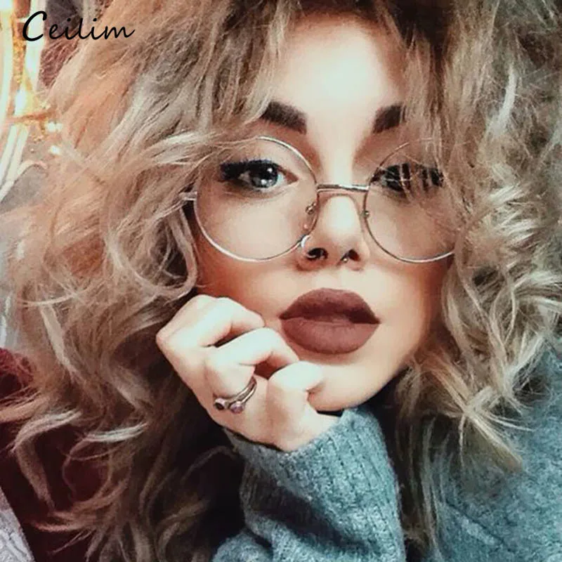 Classic Round Clear Lens Nerd Frames Women Fake Glasses Eyeglasses Frame 2024 Vintage Circle Eyewear Transparent Oculos