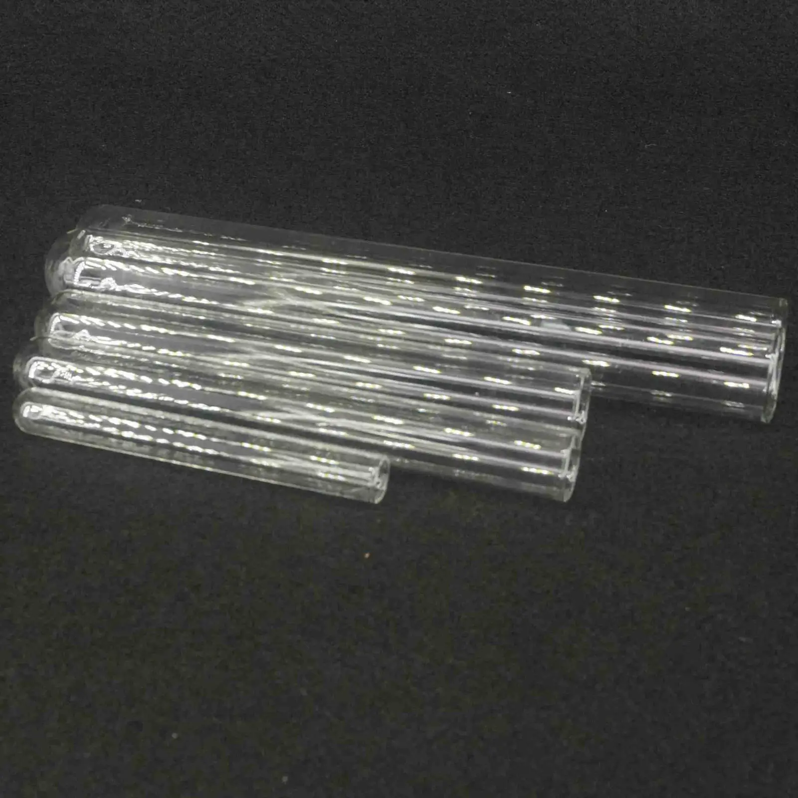 (5) 10x75 10x100 12x100 13x100 15x100 15x150 18x180 20x150 20x200 25x250mm Glass Clear Test Tube Plain End Round Bottom